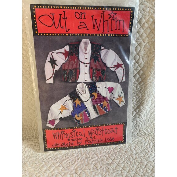 Whimsical Waistcoat Pattern by patrick Lose Size S M L - Uncut - Picture 2 of 9